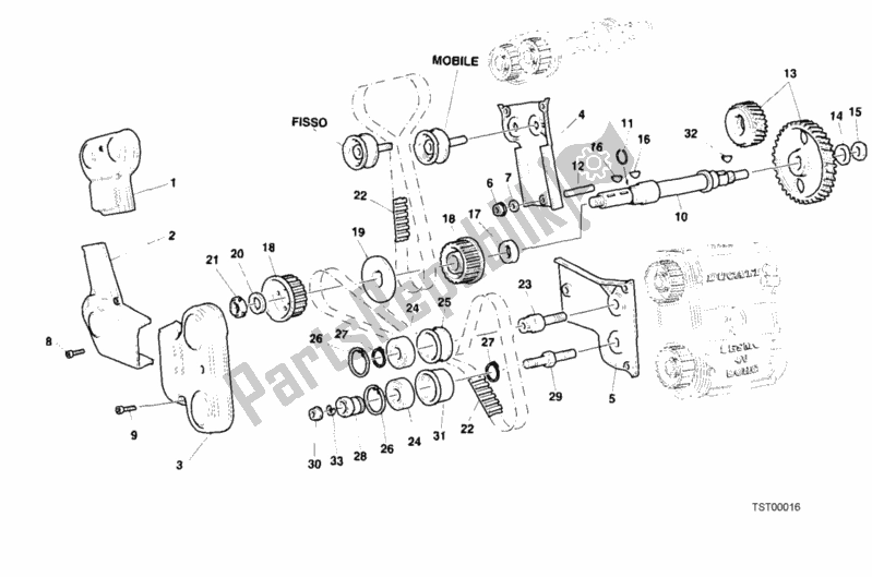Todas as partes de Correia Dentada do Ducati Superbike 748 S 2000